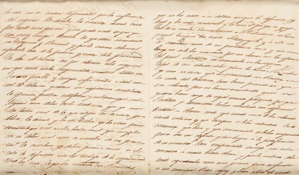 (SOUTH AMERICA.) BOLÍVAR, SIMÓN. Letter Signed, Bolivar, as President of Gran Colombia, to Colonel José Félix Blanco, in Spanish,